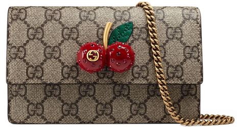 gucci signature mini bag with cherries|Gucci sling bag with cherry.